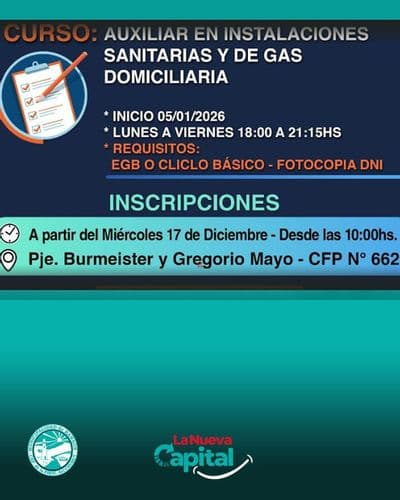 Imagen del carrusel que muestra la noticia o novedad EL MUNICIPIO DE RAWSON Y EL CFP N° 662 ABREN LA CONVOCATORIA PARA DISTINTOS CURSOS GRATUITOS 